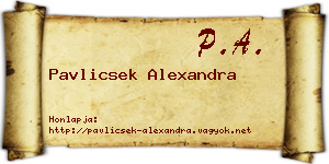 Pavlicsek Alexandra névjegykártya