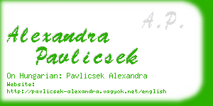 alexandra pavlicsek business card